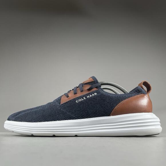 Cole Haan GrandSport Journey Mens Size 10.5 Navy Blue Knit Casual C32582 Sneaker - Picture 1 of 9